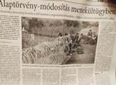 Maďarské noviny jsou plné textů o uprchlících